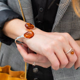 Statement Amber Torque Bangle- Bangles- Baltic Beauty