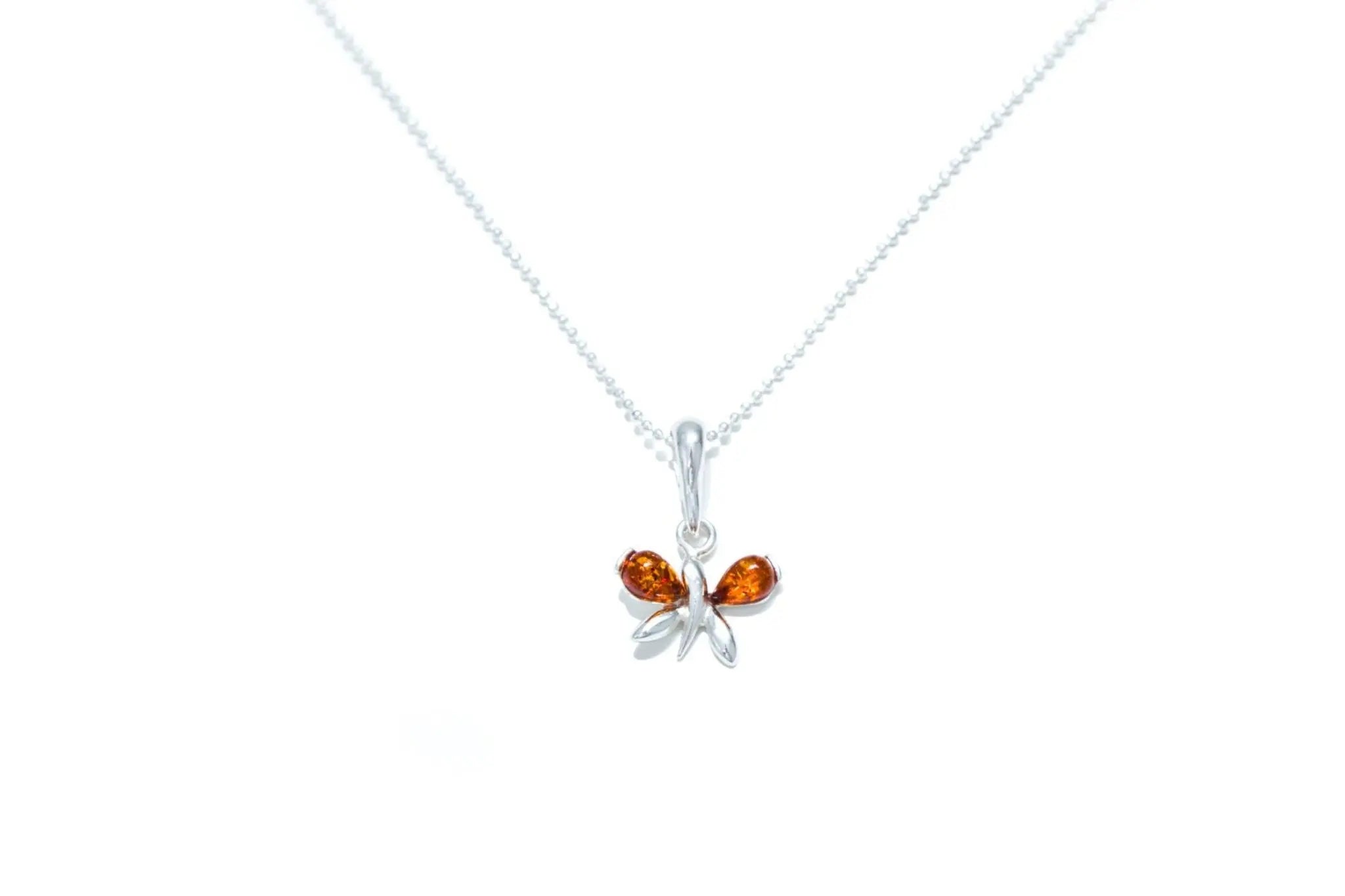 Baltic top Amber Butterfly Necklace