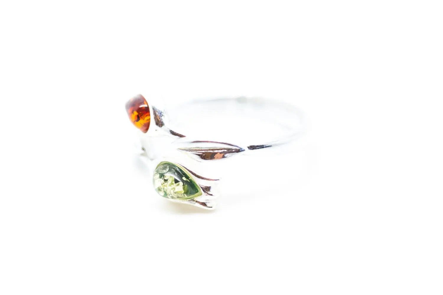Baltic Beauty Rings Two Tone Amber Tulip Ring