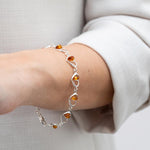 Minimal Amber Heart Bracelet- Bracelets- Baltic Beauty