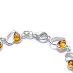 Minimal Amber Heart Bracelet- Bracelets- Baltic Beauty