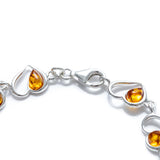 Minimal Amber Heart Bracelet- Bracelets- Baltic Beauty