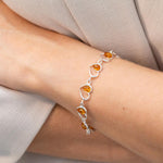 Minimal Amber Heart Bracelet- Bracelets- Baltic Beauty