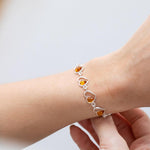 Minimal Amber Heart Bracelet- Bracelets- Baltic Beauty