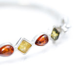 Multicolour Amber Geometric Bangle- Bangles- Baltic Beauty