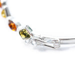 Multicolour Amber Geometric Bangle- Bangles- Baltic Beauty