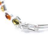 Multicolour Amber Geometric Bangle- Bangles- Baltic Beauty