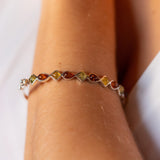 Multicolour Amber Geometric Bangle- Bangles- Baltic Beauty