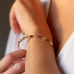 Multicolour Amber Geometric Bangle- Bangles- Baltic Beauty