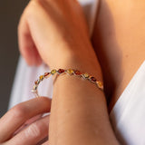 Multicolour Amber Geometric Bangle- Bangles- Baltic Beauty
