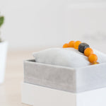 Black Cube Accent Egg Yolk Amber Bracelet- Bracelets- Baltic Beauty