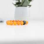 Black Cube Accent Egg Yolk Amber Bracelet- Bracelets- Baltic Beauty