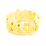 Stretchy Butterscotch Yellow Bead Ring- Rings- Baltic Beauty
