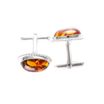 Quintessence Statement Amber Cufflinks- Cufflinks- Baltic Beauty