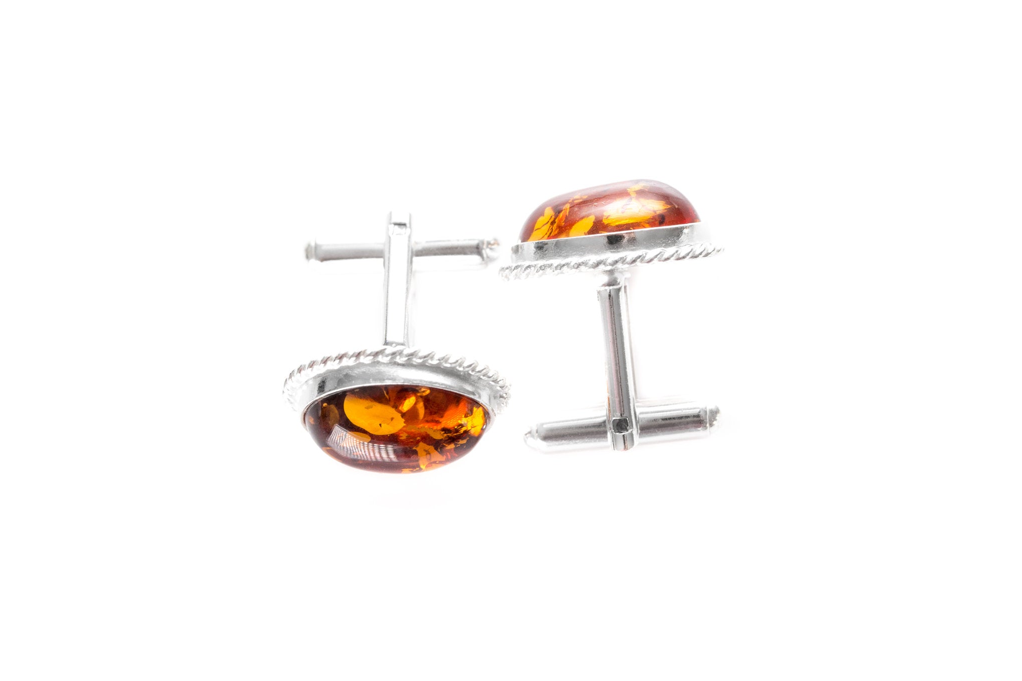 Quintessence Statement Amber Cufflinks- Cufflinks- Baltic Beauty