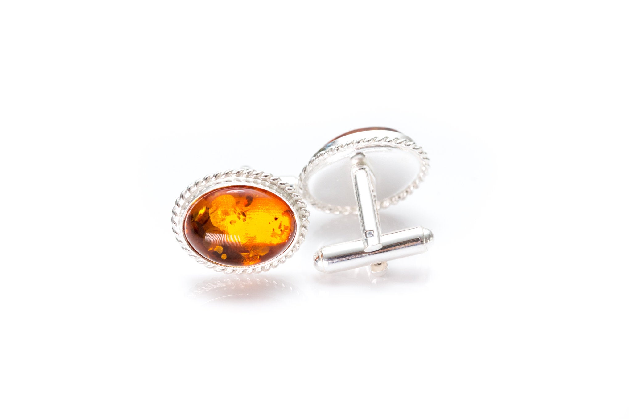 Quintessence Statement Amber Cufflinks- Cufflinks- Baltic Beauty