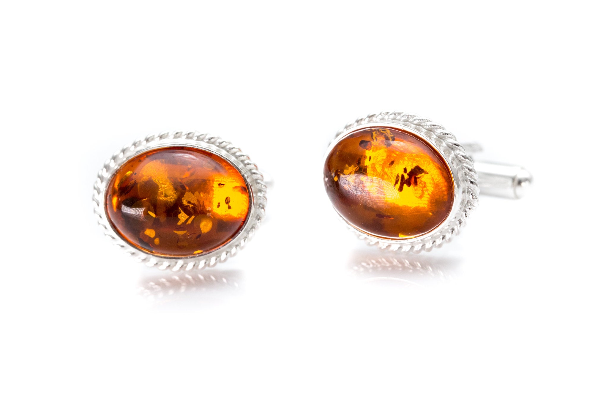 Quintessence Statement Amber Cufflinks- Cufflinks- Baltic Beauty