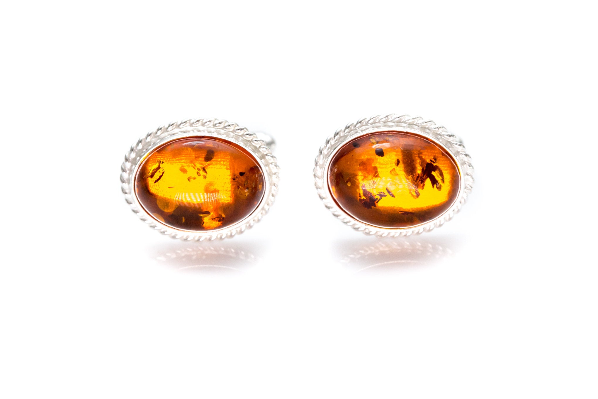 Quintessence Statement Amber Cufflinks- Cufflinks- Baltic Beauty