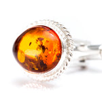 Quintessence Statement Amber Cufflinks- Cufflinks- Baltic Beauty