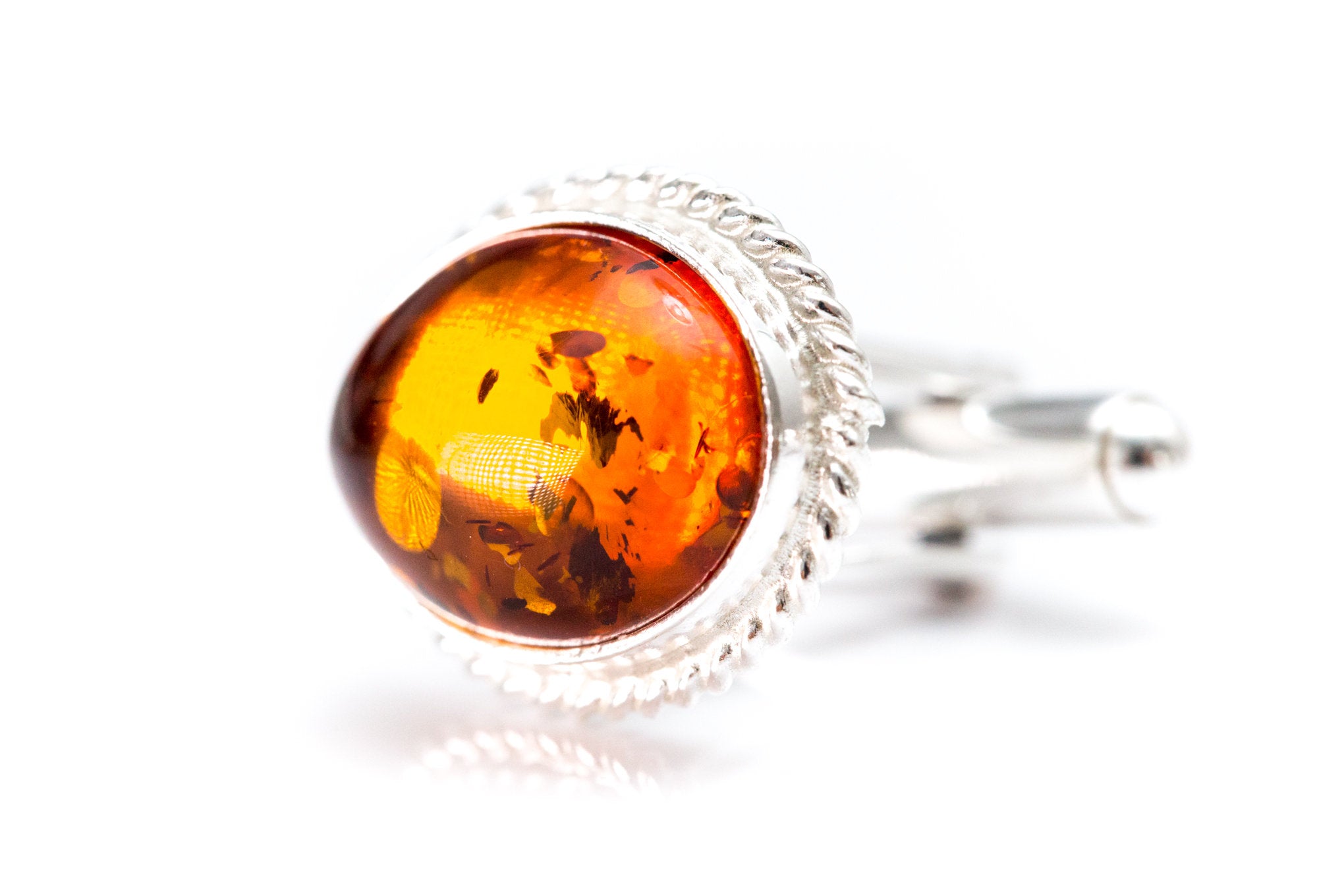 Quintessence Statement Amber Cufflinks- Cufflinks- Baltic Beauty