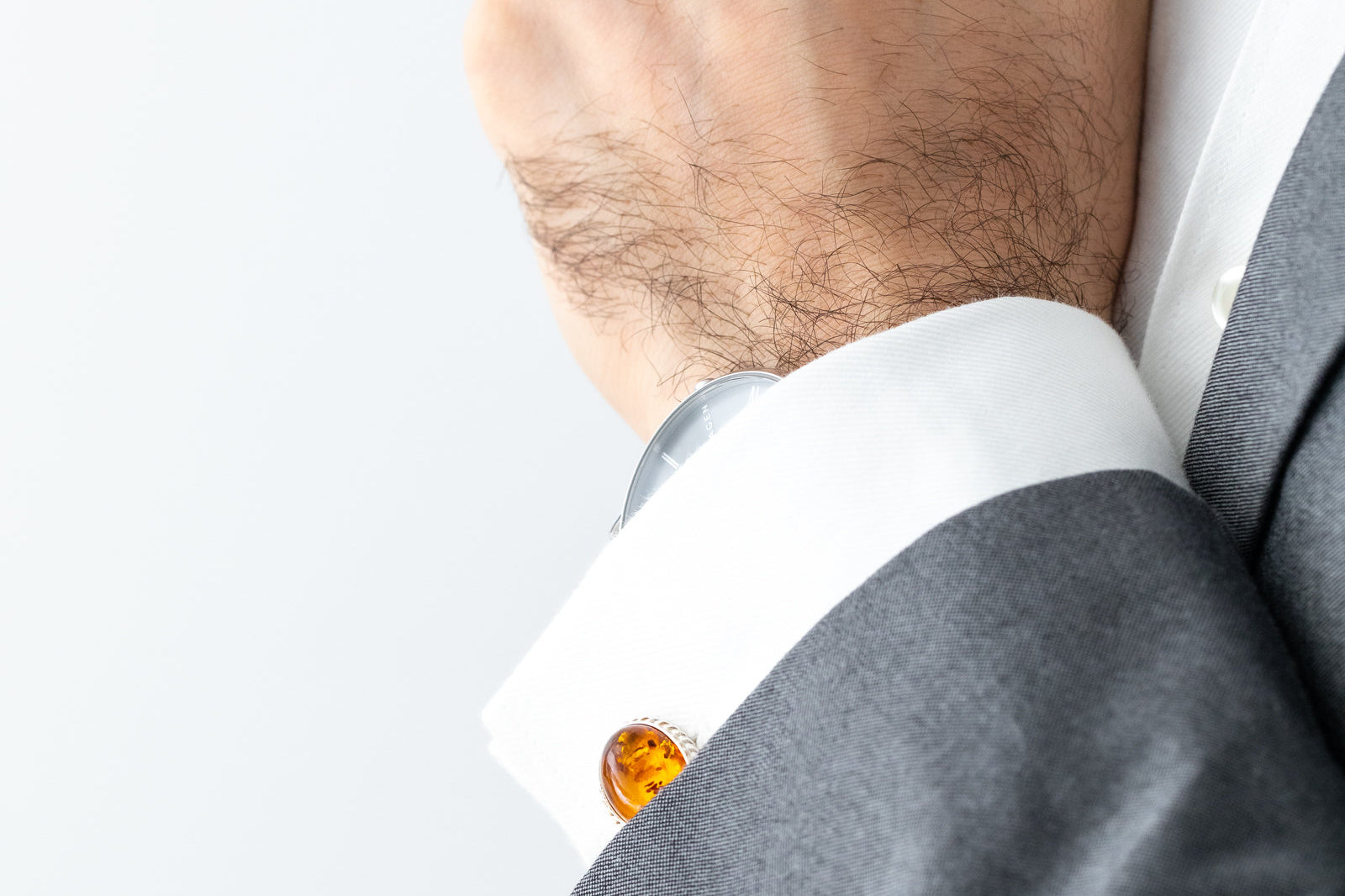 Quintessence Statement Amber Cufflinks- Cufflinks- Baltic Beauty