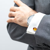 Quintessence Statement Amber Cufflinks- Cufflinks- Baltic Beauty