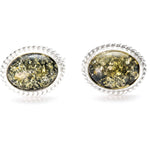 Quintessence Statement Green Amber Cufflinks- Cufflinks- Baltic Beauty