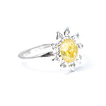 Citrus Yellow Amber Sun Ring- Rings- Baltic Beauty