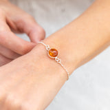 ESSENTIALS Link Chain Amber Bracelet- Bracelets- Baltic Beauty
