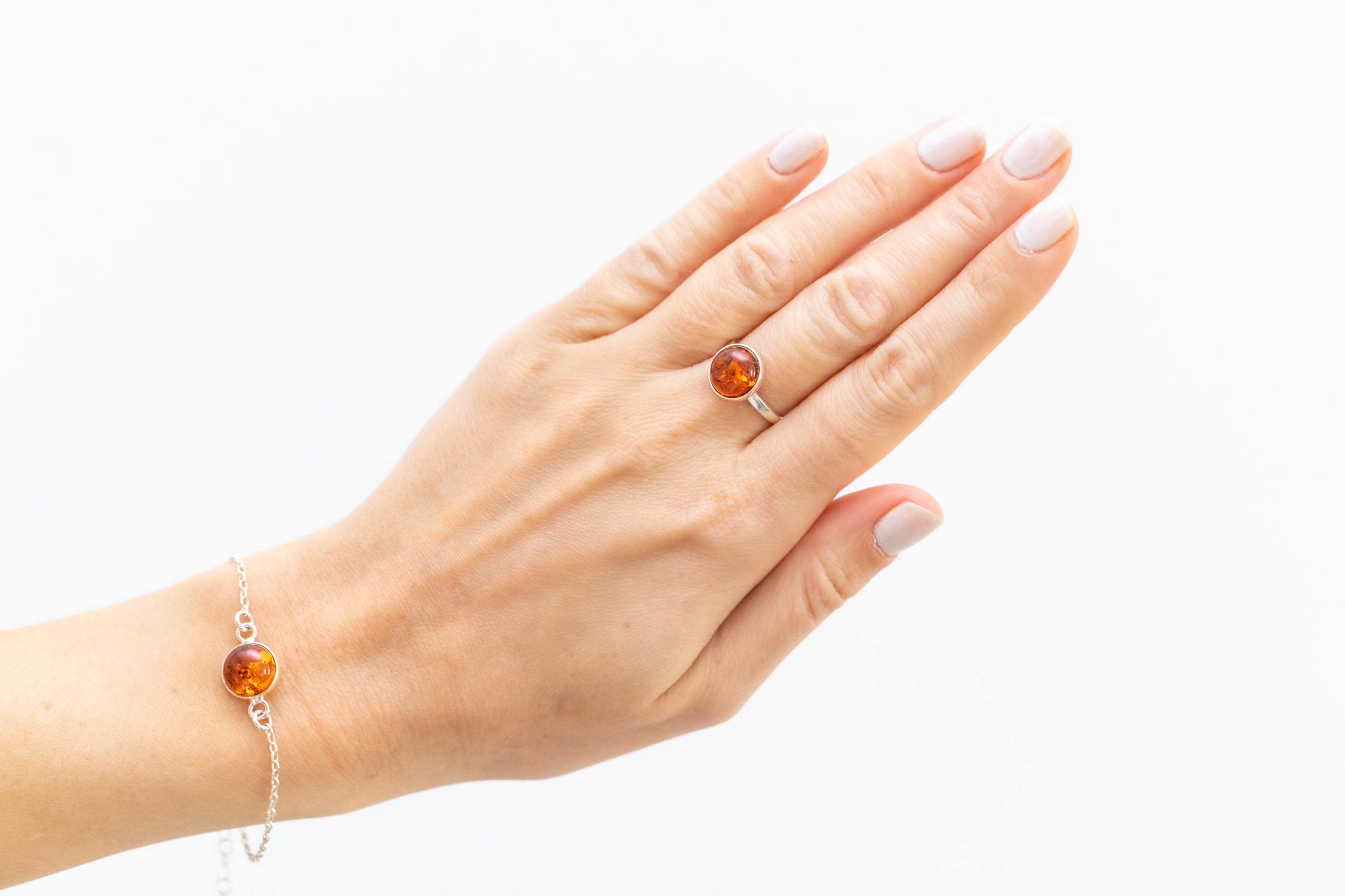 ESSENTIALS Amber Solitaire Ring- Rings- Baltic Beauty