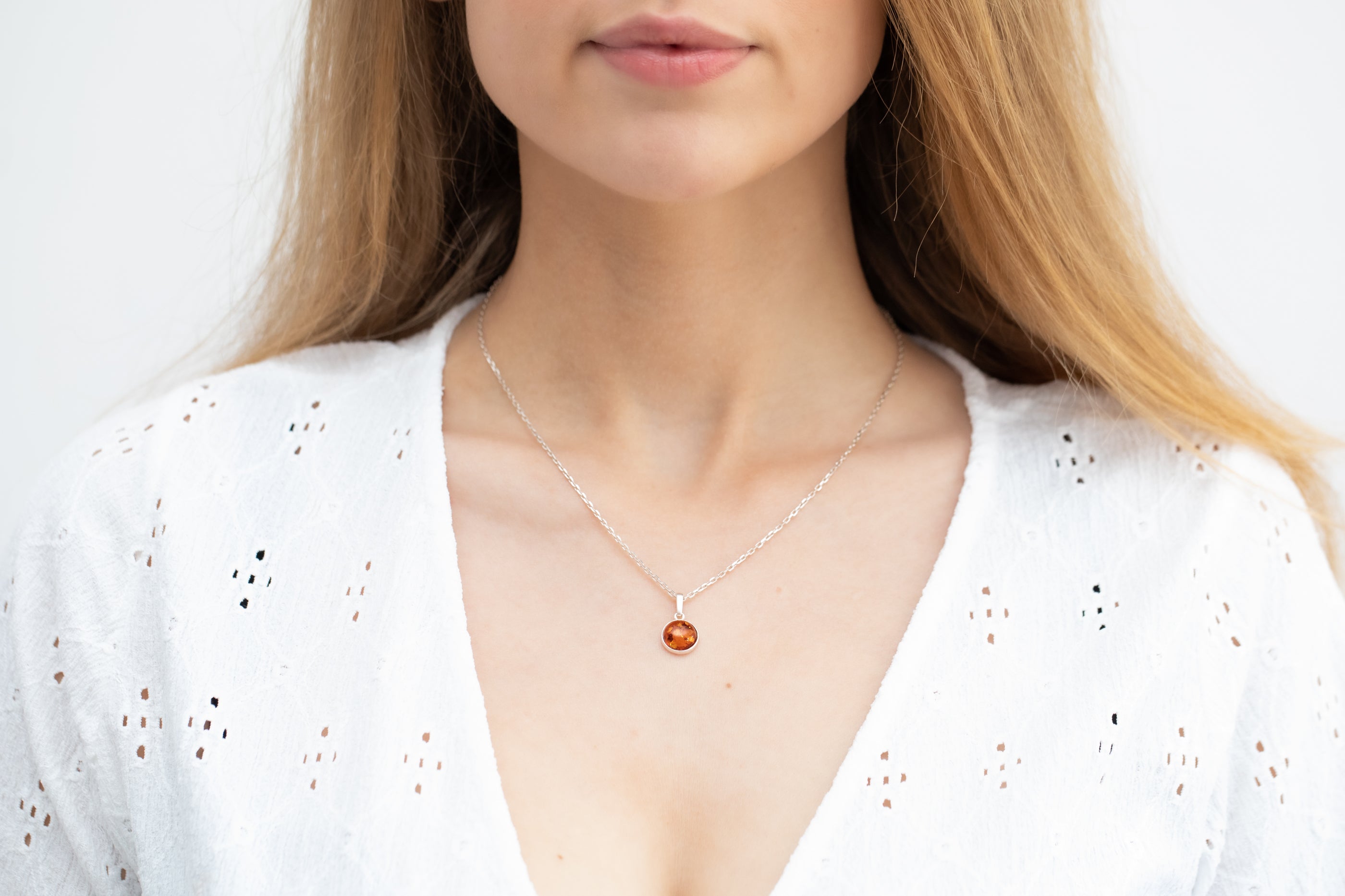 ESSENTIALS Mini Amber Pendant- Necklaces- Baltic Beauty