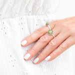 ESSENTIALS Green Amber Solitaire Ring- Rings- Baltic Beauty