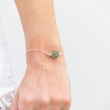 ESSENTIALS Green Amber Link Chain Bracelet- Bracelets- Baltic Beauty