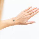 ESSENTIALS Green Amber Link Chain Bracelet- Bracelets- Baltic Beauty