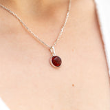ESSENTIALS Mini Cherry Amber Pendant- Necklaces- Baltic Beauty