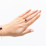 ESSENTIALS Mini Cherry Red Amber Stacking Ring- Rings- Baltic Beauty