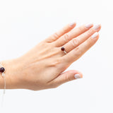 ESSENTIALS Mini Cherry Red Amber Stacking Ring- Rings- Baltic Beauty
