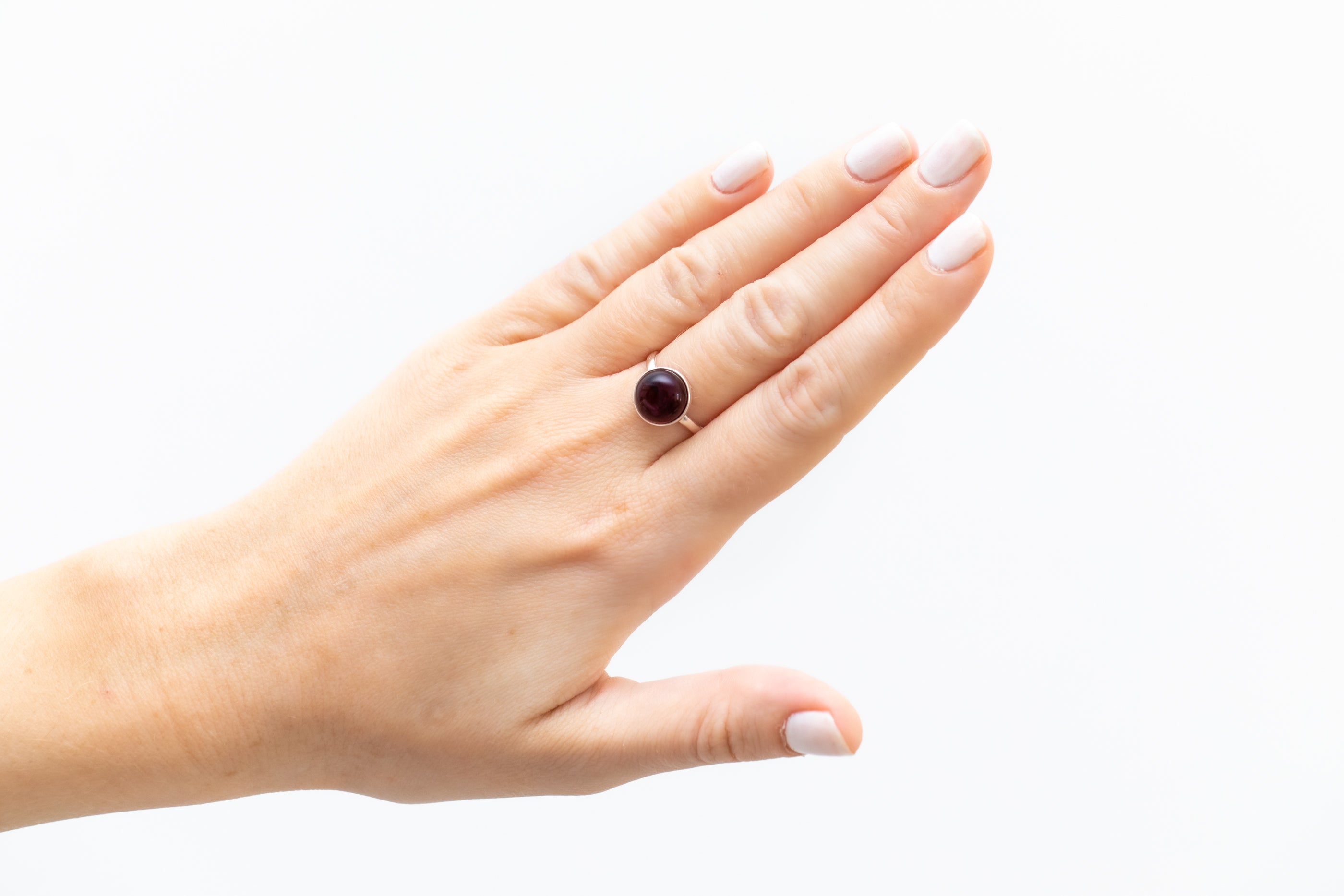 ESSENTIALS Cherry Red Amber Solitaire Ring- Rings- Baltic Beauty