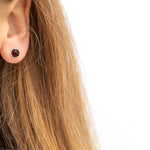 ESSENTIALS Mini Cherry Red Amber Stud Earrings- Earrings- Baltic Beauty