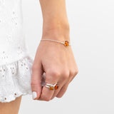 ESSENTIALS Link Chain Amber Bracelet- Bracelets- Baltic Beauty