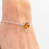 ESSENTIALS Link Chain Amber Bracelet- Bracelets- Baltic Beauty