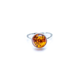 ESSENTIALS Amber Solitaire Ring- Rings- Baltic Beauty