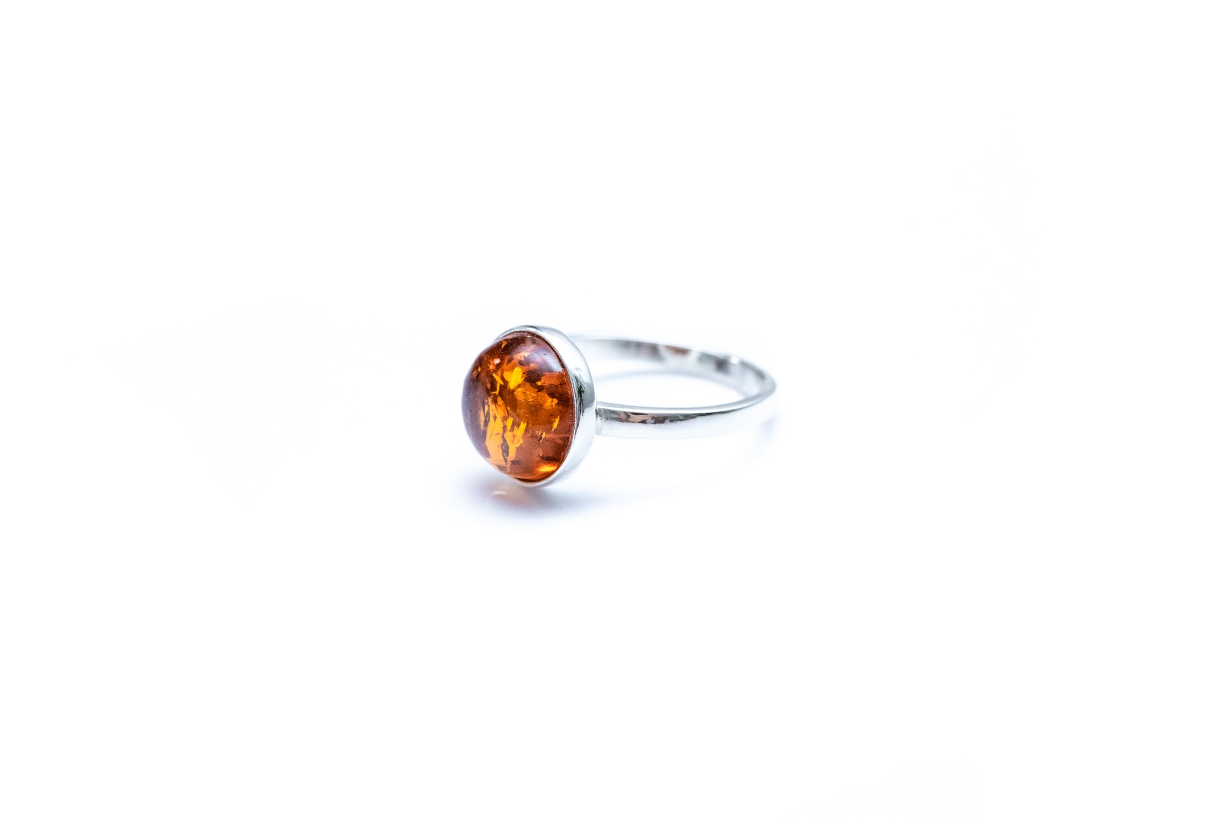 ESSENTIALS Amber Solitaire Ring- Rings- Baltic Beauty