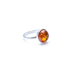 ESSENTIALS Amber Solitaire Ring- Rings- Baltic Beauty