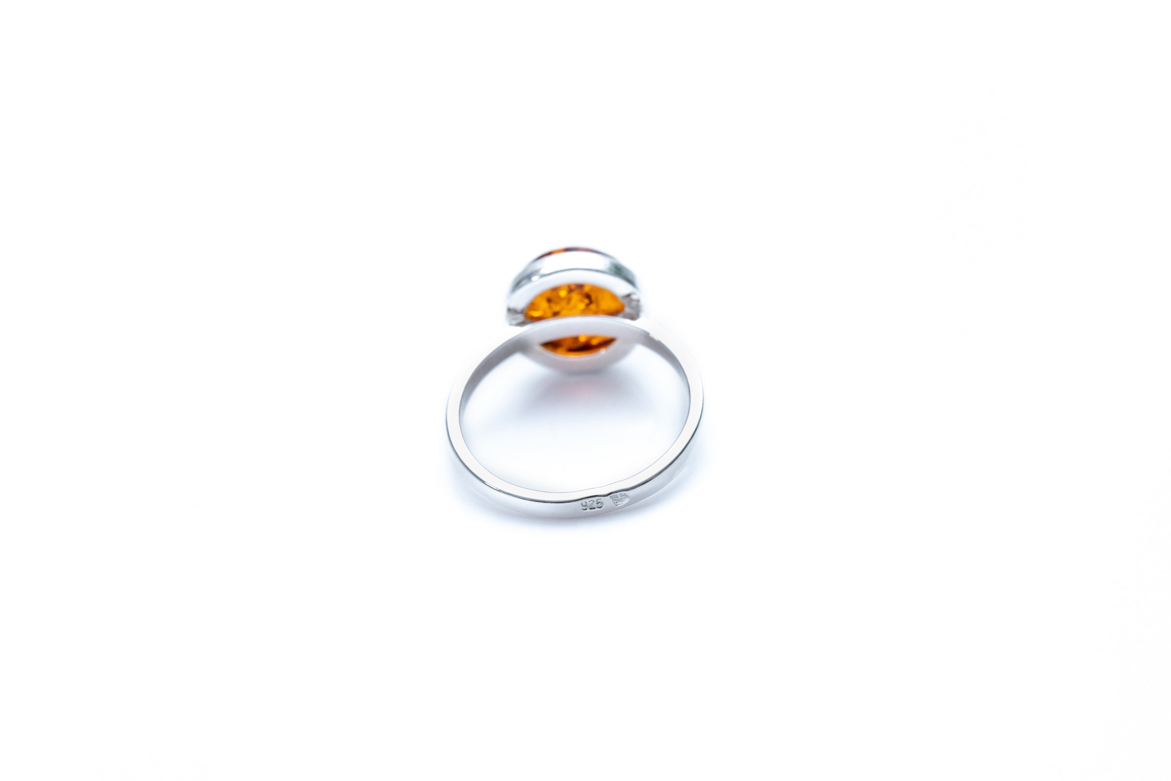 ESSENTIALS Amber Solitaire Ring- Rings- Baltic Beauty