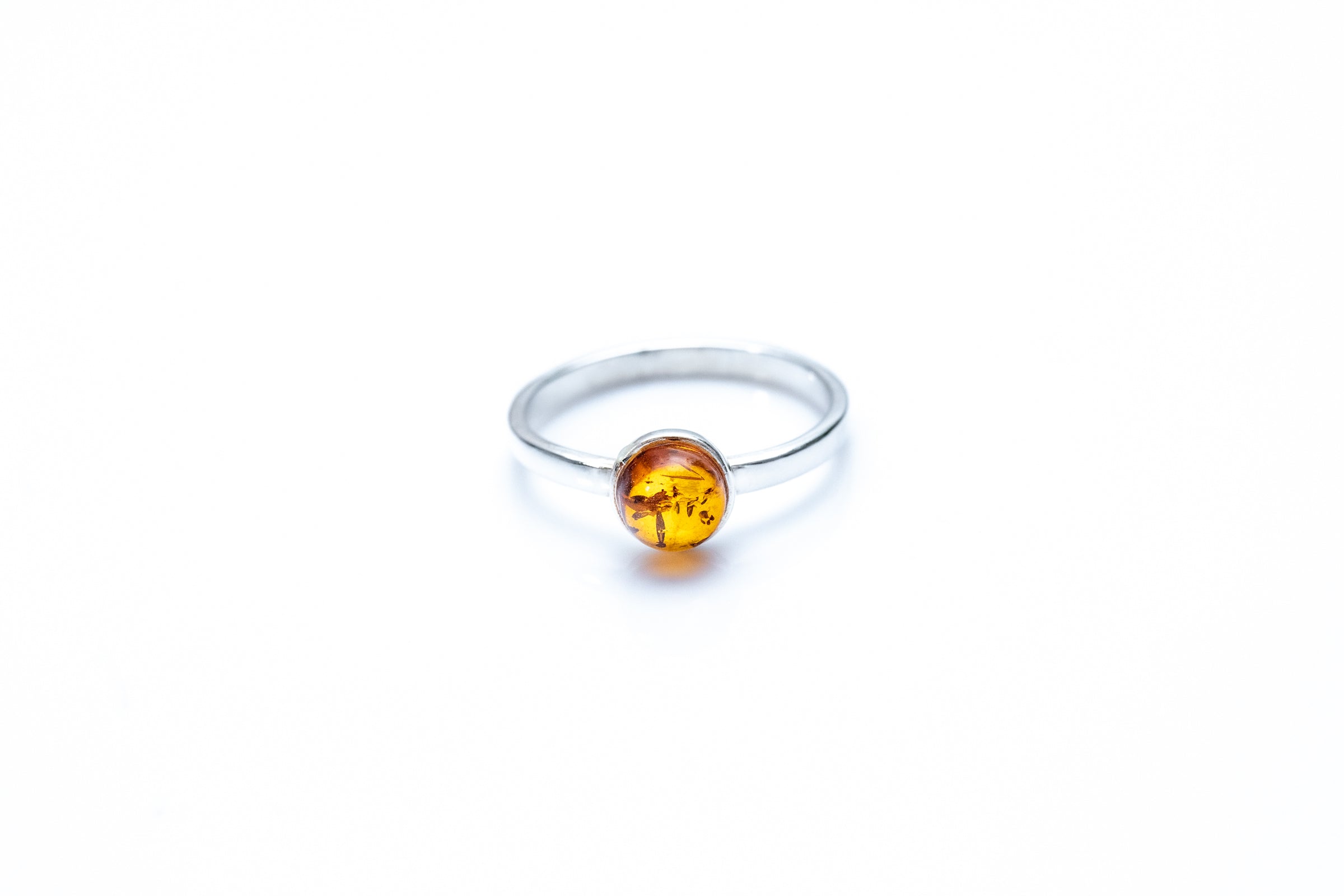 ESSENTIALS Mini Amber Stacking Ring- Rings- Baltic Beauty