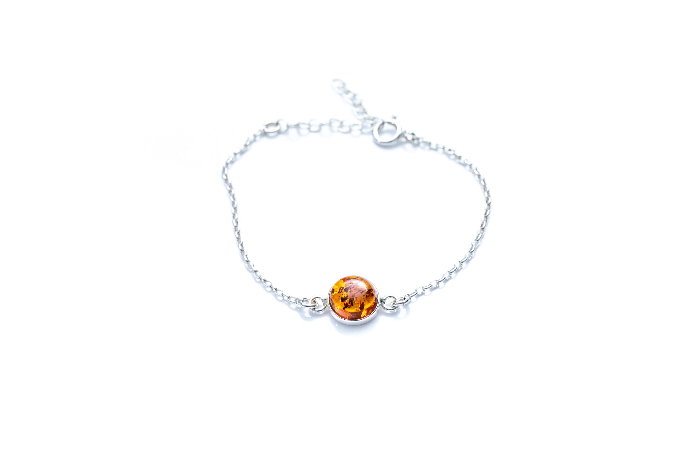 ESSENTIALS Link Chain Amber Bracelet- Bracelets- Baltic Beauty