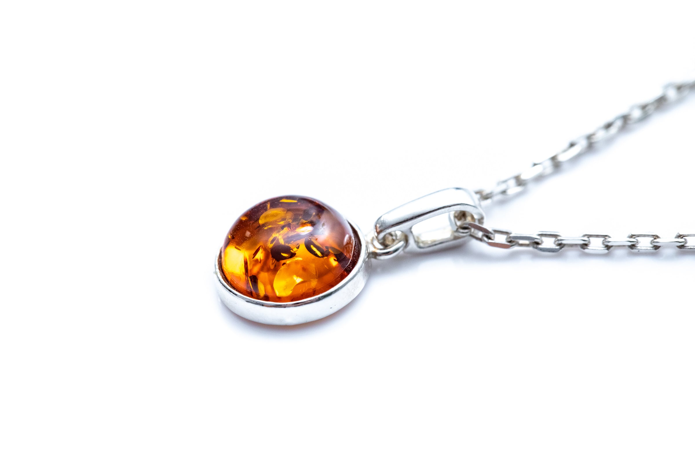 ESSENTIALS Mini Amber Pendant- Necklaces- Baltic Beauty