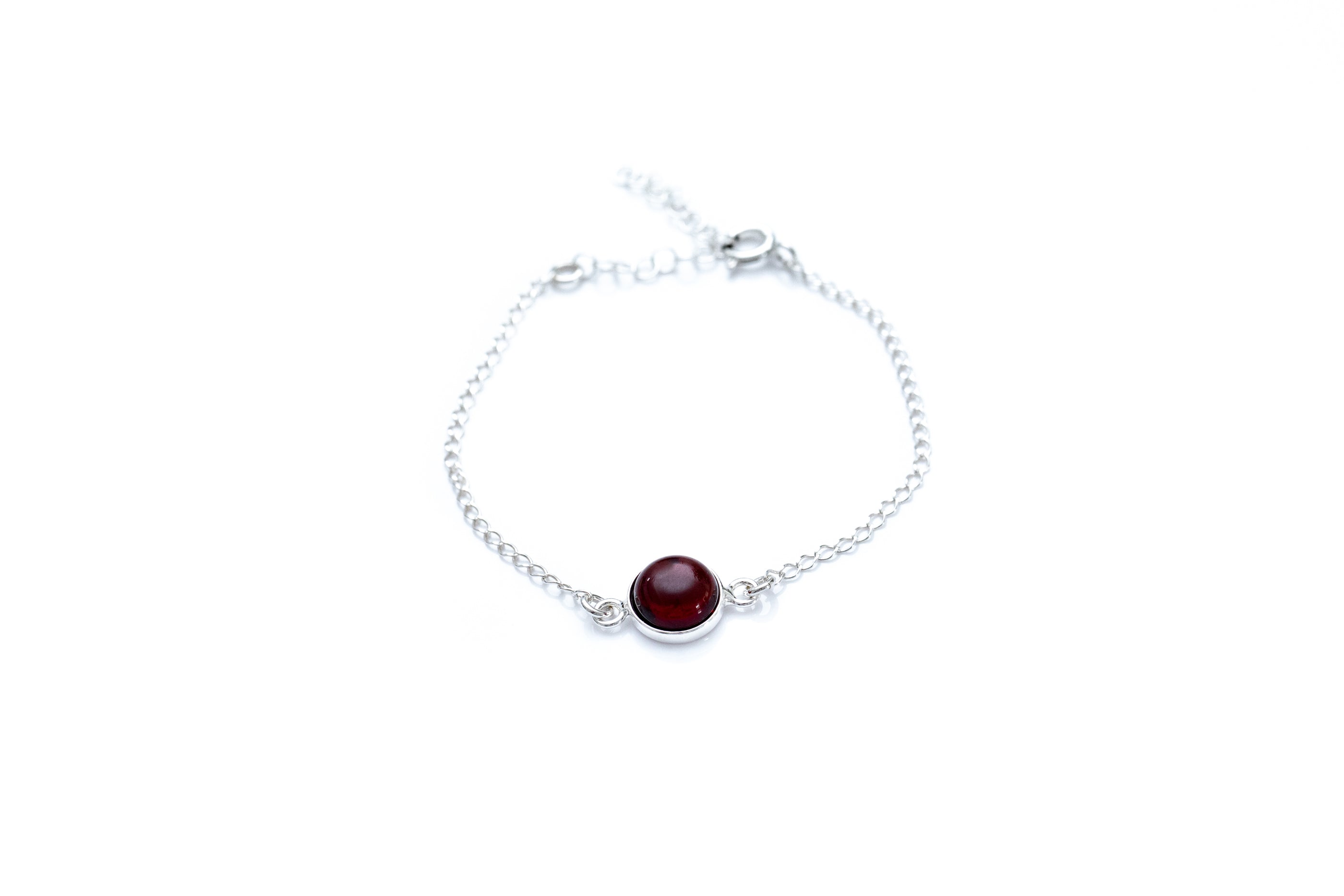 ESSENTIALS Cherry Amber Link Chain Bracelet- Bracelets- Baltic Beauty