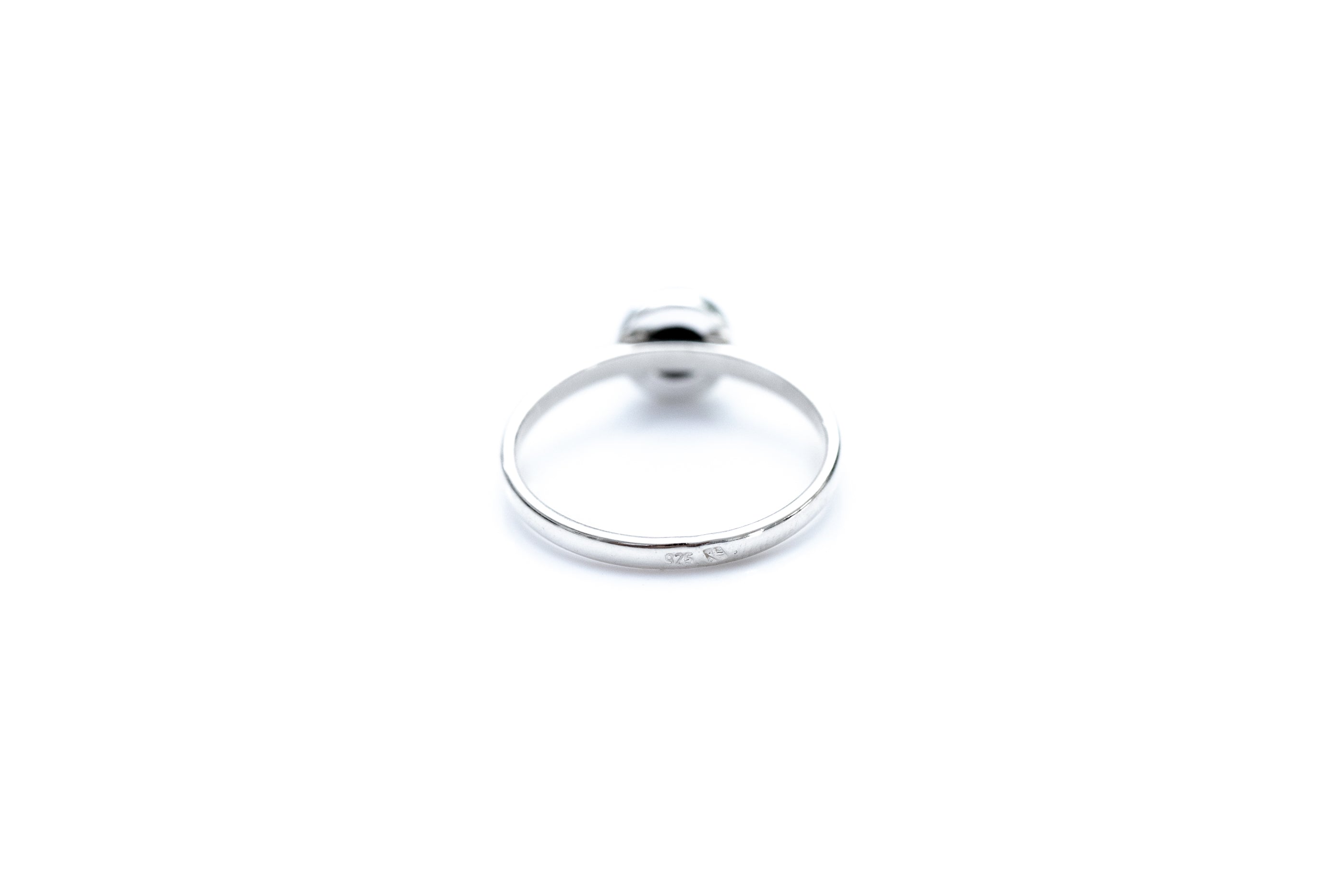 ESSENTIALS Mini Green Amber Stacking Ring- Rings- Baltic Beauty